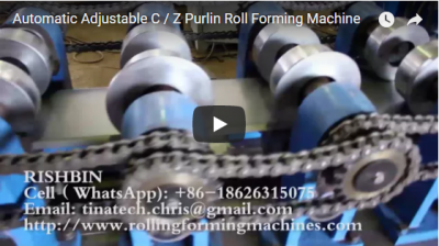 Otomatik Ayarlanabilir C / Z Purlin Rulo Şekillendirme Makinesi